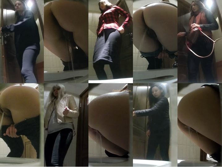 EgoisteWC 103-115 Young girls take off their panties and piss on a hidden camera