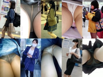 リクルートSP49☆新人CAさん！仲間と一緒に移動を大粘着！エスカでP大接近に大興奮^ ^, 棚下満開, 勉強熱心な女良至近距離視姦＾＾, 最高の美人お姉さん