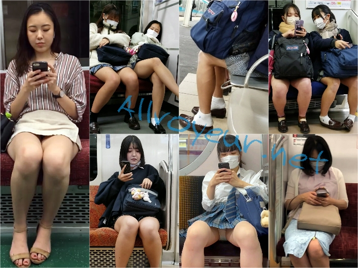 gcolle_metro_428 エロすぎるミニスカ美脚を組んで座る性格良なセクシー美女（後編）, JK盗撮日記12 　電車内での秘事, 正面からの眺めNo5