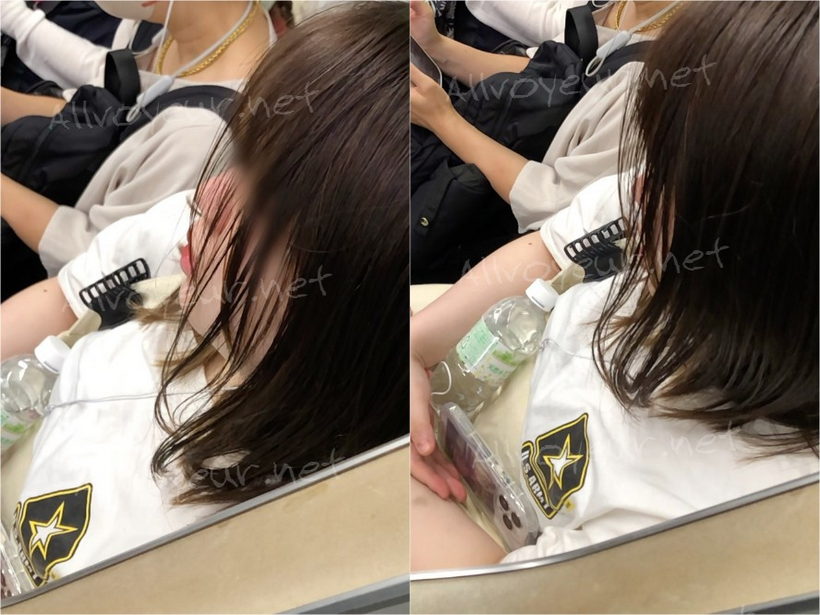 【上からの眺め22】 ムチムチ女子大生のオッパイを上から観察 ！
