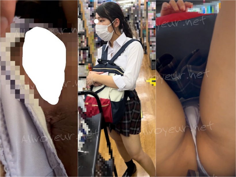 vol.54 (衝撃マンポロあり) 激カワ赤チェ KのTバックとぽっかり開いたマ○コ逆さ撮り