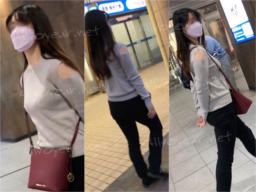 【横からの眺め212】 細身のセクシーお姉さんは隠れ巨乳 ！