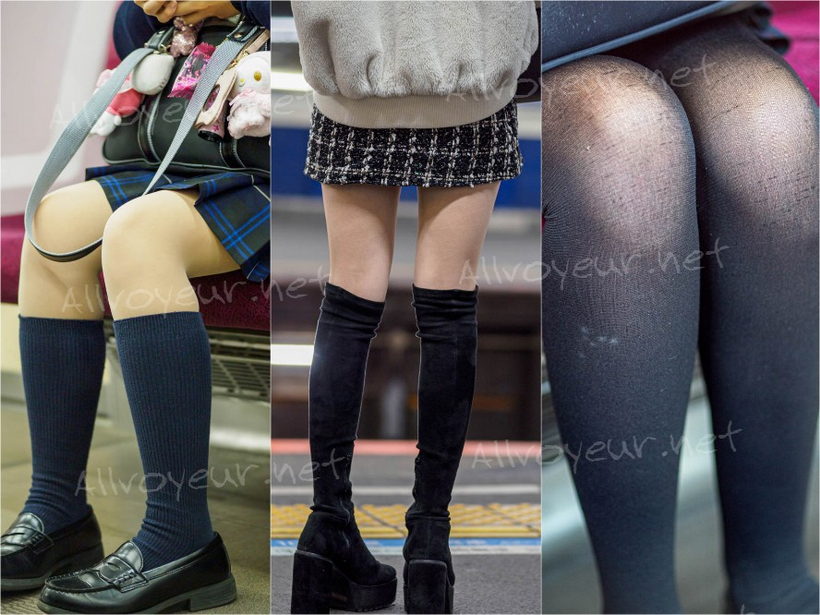 【再販】黒スト、黒タイ、ナチュスト、 ニーハイを履いた制服風な服や私服の女の子達の写真集 129枚