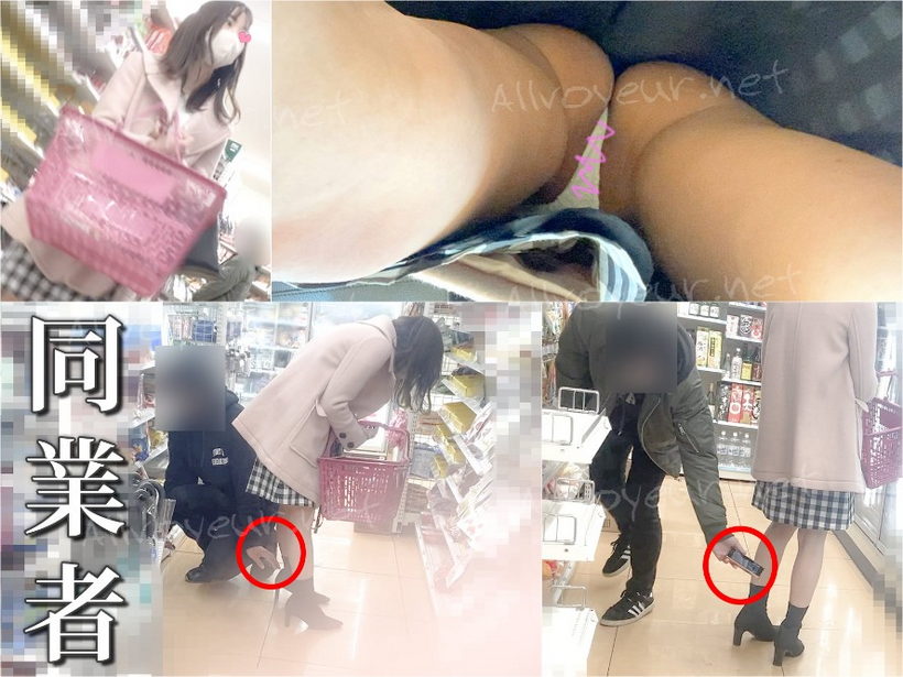 集団盗●/グループ犯行/8発/ 美人学生の食い込み純白Tバック 編【禁断の逆さ撮り】Vol.29