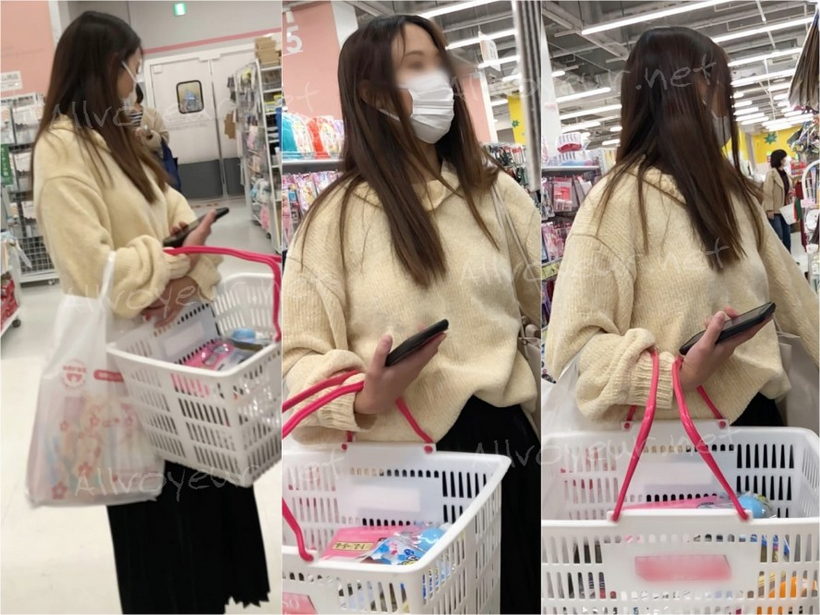 【お買い物中の眺め64_ちっぱいver】 若い奥様のちっぱいを追い回し