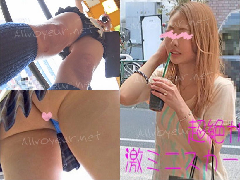 【めっちゃ可愛くて短い！尻肉ハミ出し制服GAL JK！！】彼氏とデート中の超ミニ激エロ食い込みGAL！