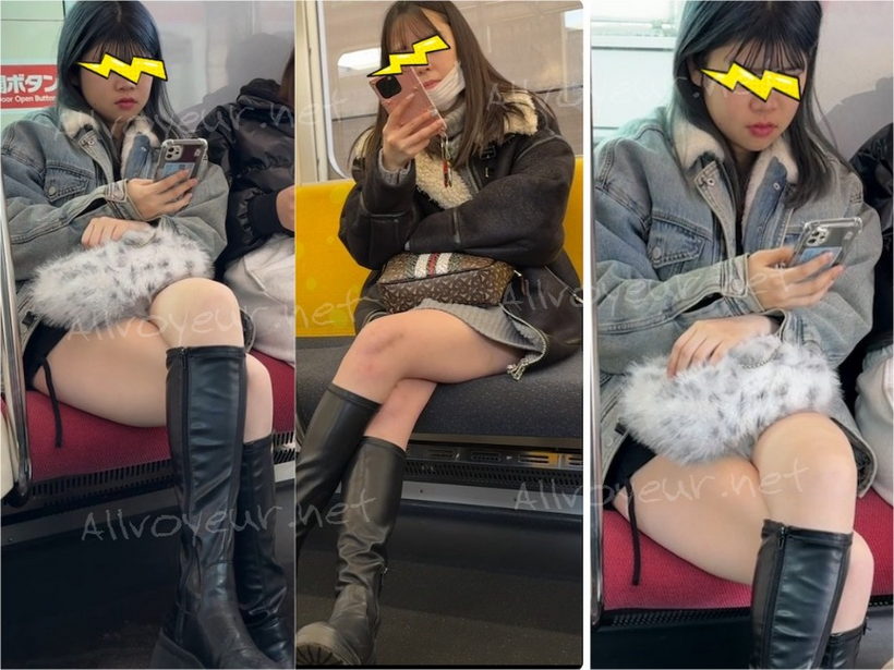 長編シリーズ741 ショーパンからエロい脚に大暴発！2名の脚を組むS級美人お姉さんの対面エロ過ぎるロングブーツ生脚美脚