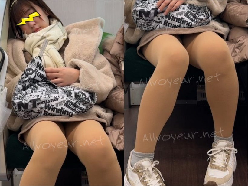長編シリーズ745 うたた寝するミニスカ美脚に暴発寸前！美人お姉さんの対面エロ過ぎるパンスト美脚