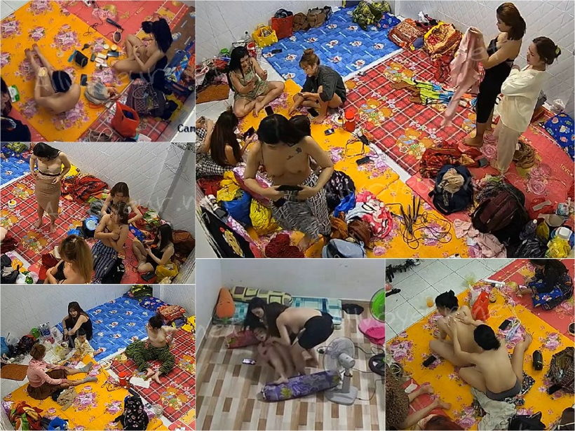 【割れ目カメラ】技術者たちが寮内で露出、着替え、ふざけたり、おっぱい舐めたり