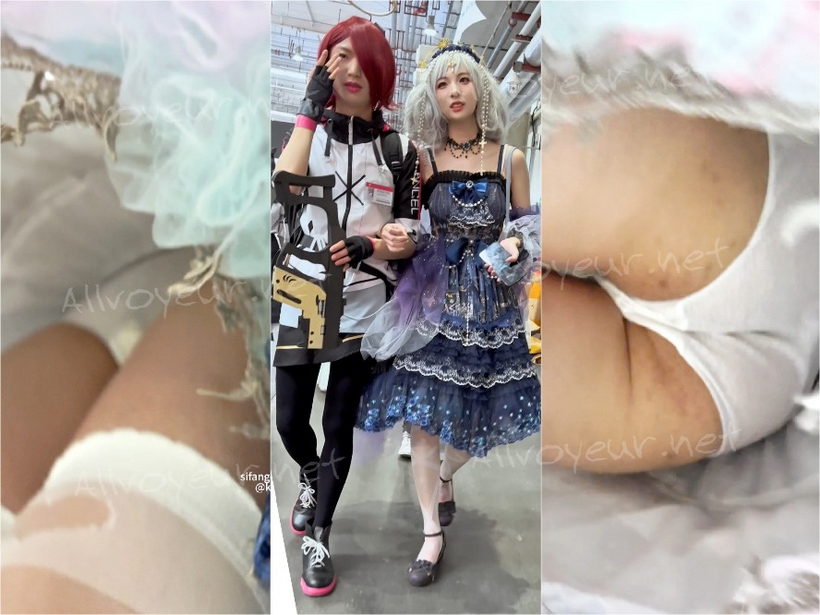 【KFC】可愛い女子高生のフィギュアを購入。サスペンダースカートは白い裏地付きで、前後CDがあり、若々しい雰囲気がいっぱいです