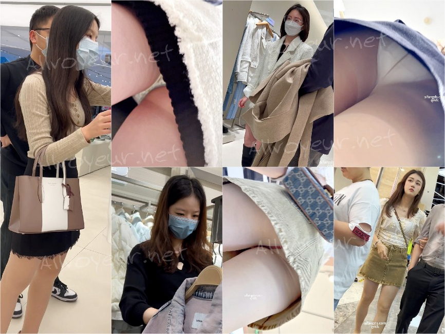 【KFC】学生妹逛街。超短裙走路就露出骚窄内。大奶坐镜头[某房原版]