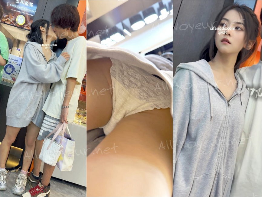 【KFC】学生妹长相酷似王菲。和男友一直舌吻。光腿半透内[某房原版]