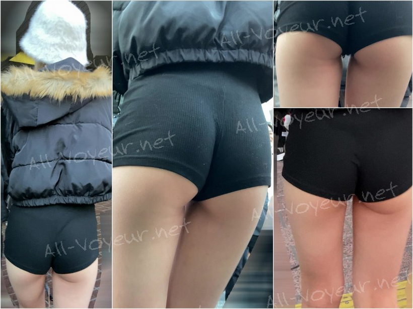 激撮！プリプリお尻ギャルの尻肉はみ出し動画！