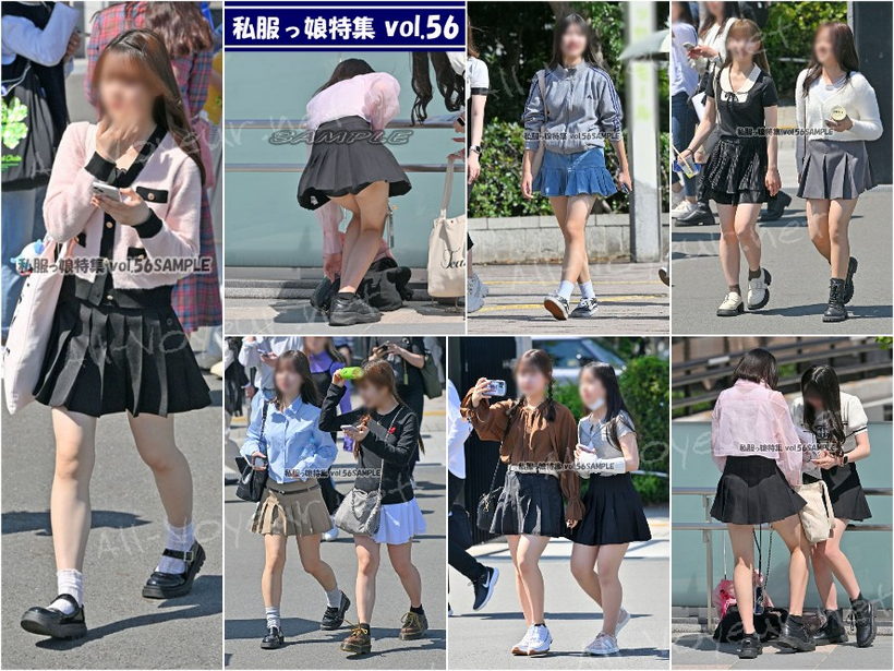 私服っ娘特集 vol.56：あまりにも短いミニスカなので中のスパッツが見えちゃってますよ！他、多数収録！