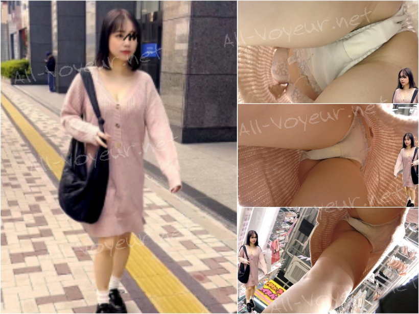 【４K顔出し】美人巨乳JDのブラチラ＆パンモロがっつりｗ