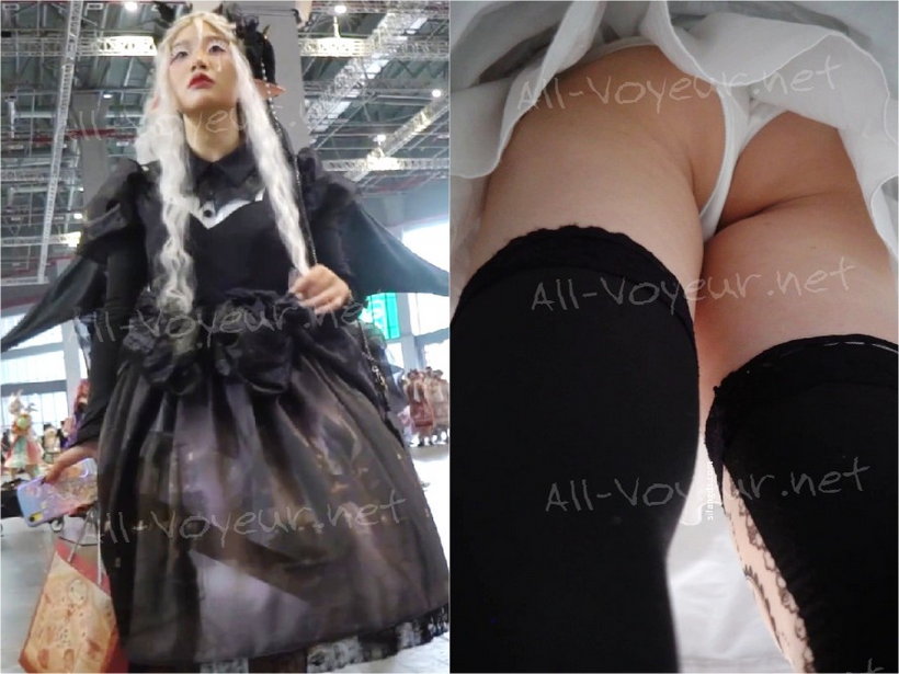 【xxn-139】露背女仆装小姐姐逛街..超短蓬蓬裙配粉色内裤[某房原版]
