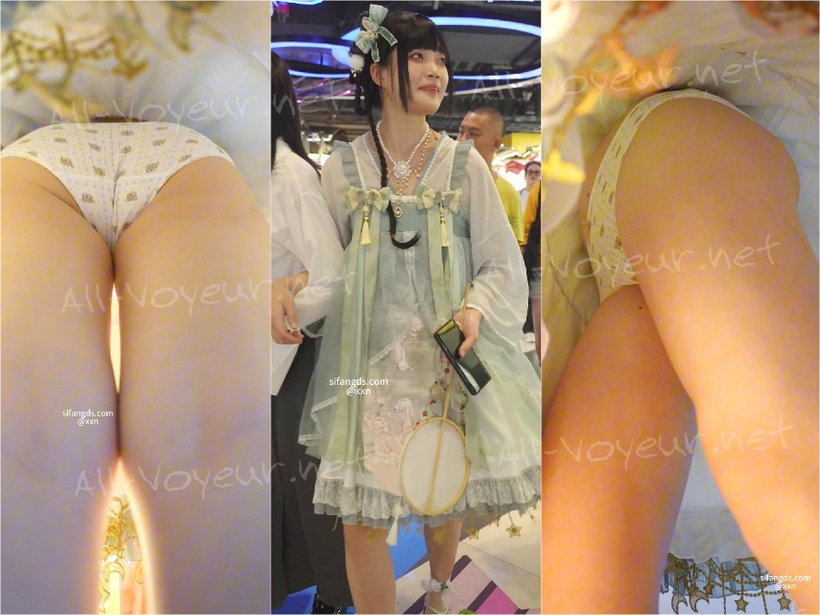 【xxn-218】偶像服兽耳小姐姐逛街..肉色丝袜配白内被抄底[某房原版]