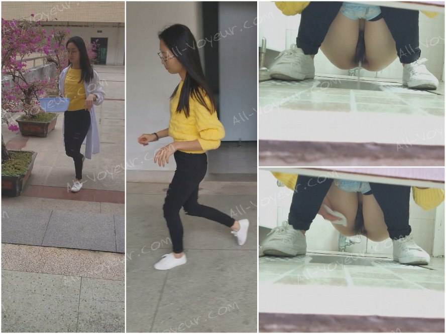 某研究所新分配来的女大学生❤️看看四周没人果断尾随她进女厕偷窥她尿尿毛挺多的高清无水印原版