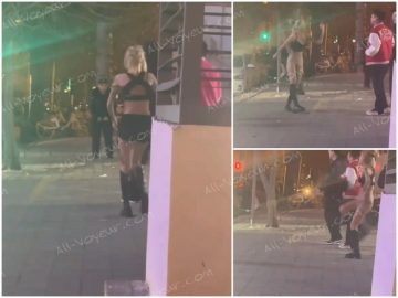 网曝门事件❤️河北捞女出轨，男友当街大骂“骚逼” 捞女气急败坏疯狂的骂还脱裤子露逼让来操无水