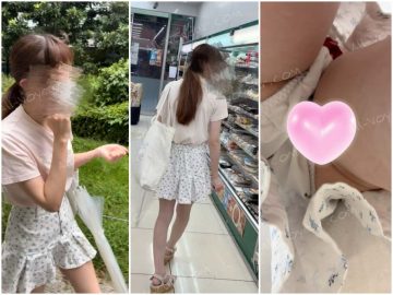 スレンダー私服お姉さん⭐︎魅惑のフレアスカートの中のゆるゆるパンティを盗み見♡